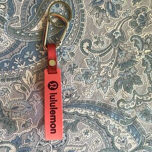 lululemon pink keychain